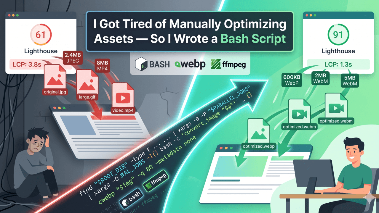 I Got Tired of Manually Optimizing Assets Before Every Deploy - So I Wrote a Bash Script